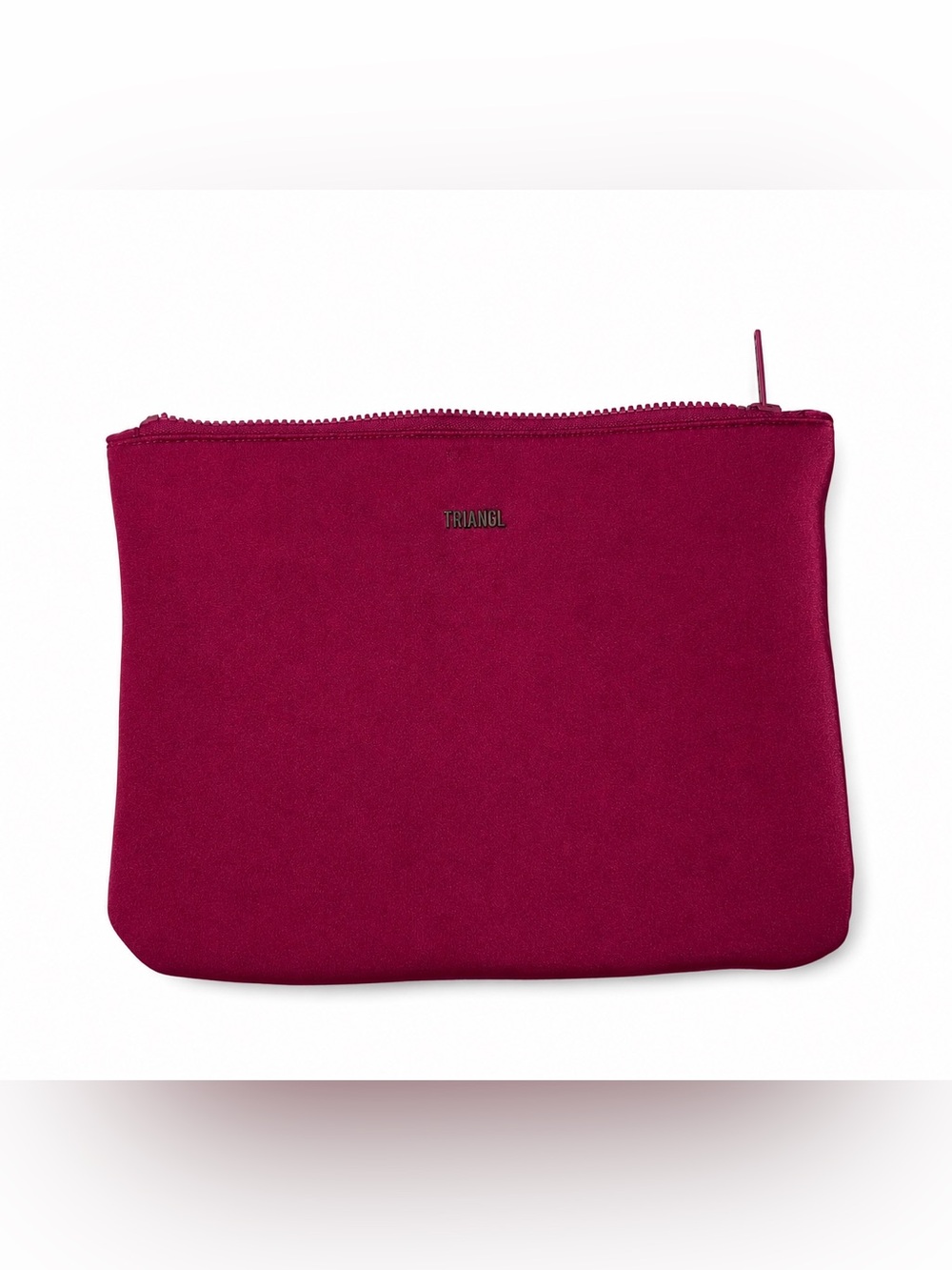 Triangl Neoprene Zip Pouch Berry Pink Bikini Bag Makeup Clutch Travel Case